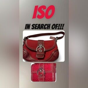 Coach Red Leather Shoulder Bag